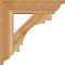 Ekena Millwork Merced Traditional Rough Sawn Bracket w/ Offset Brace, Western Red Cedar, 6"W x 20"D x 20"H BKT0604X20X20MRC01RWR - alternate 2